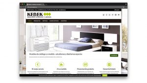 Diseño web mobiliario Kebek Barcelona