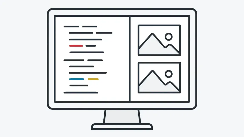 ejemplo de código en interfaz de WordPress con elementos visuales para optimización