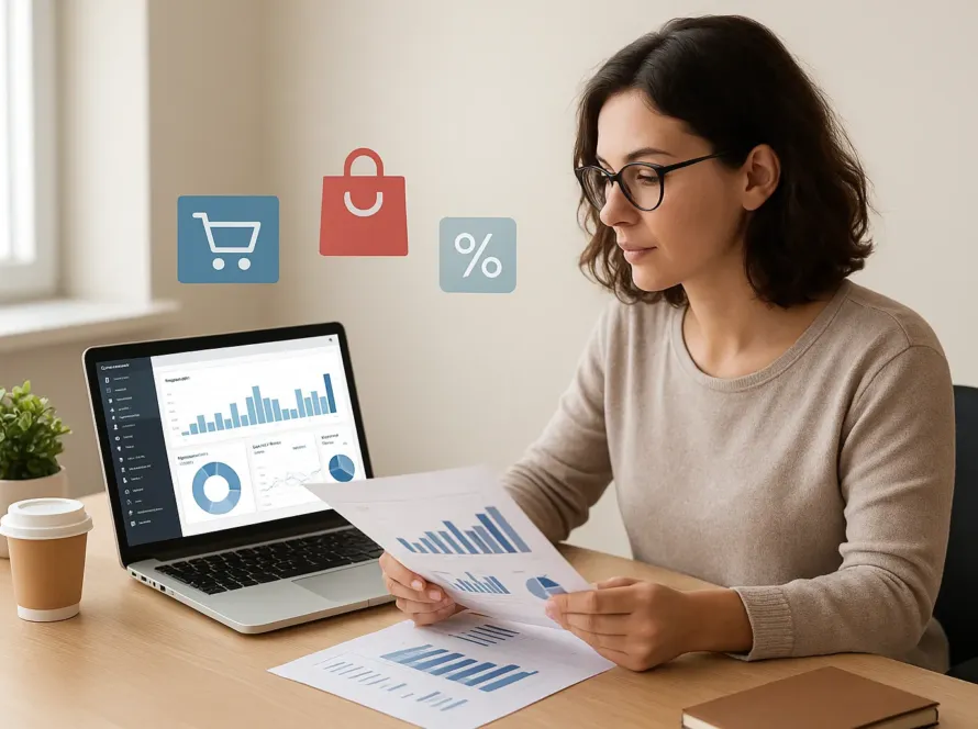 Vista de escritorio con panel de woocommerce visible al decidir elegir woocommerce para una tienda