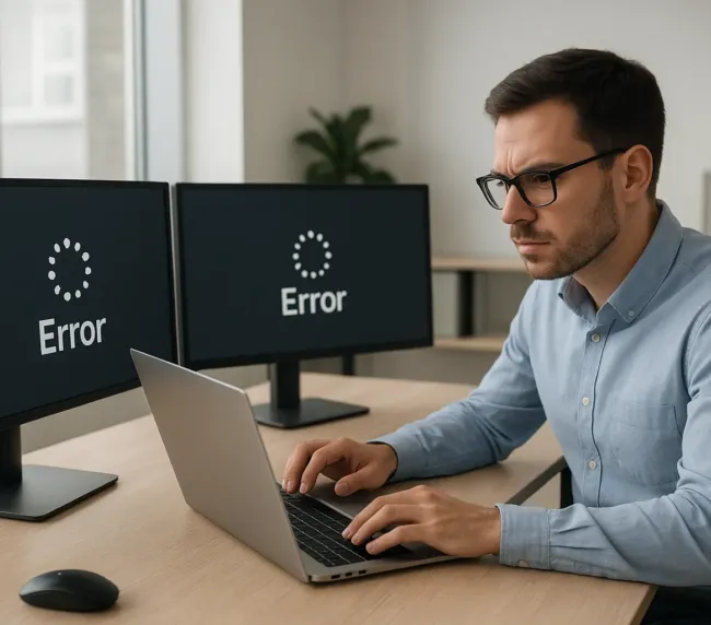 cliente revisando su web que no carga en Barcelona