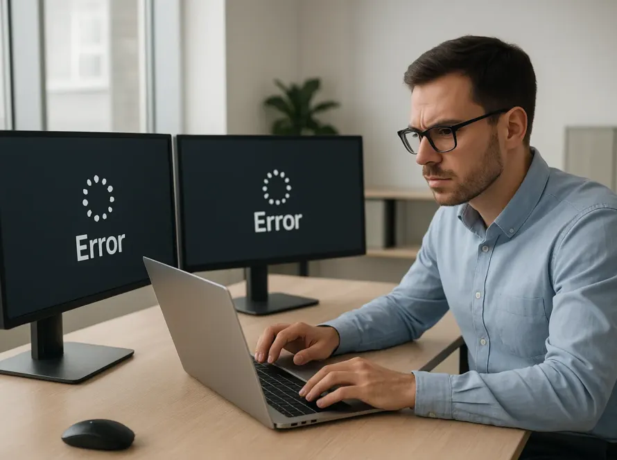 cliente revisando su web que no carga en Barcelona