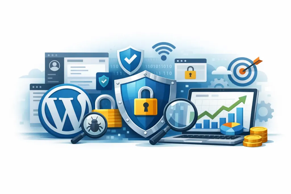 Gráficas de resultados y rendimiento web vinculadas con WordPress en pantalla digital
