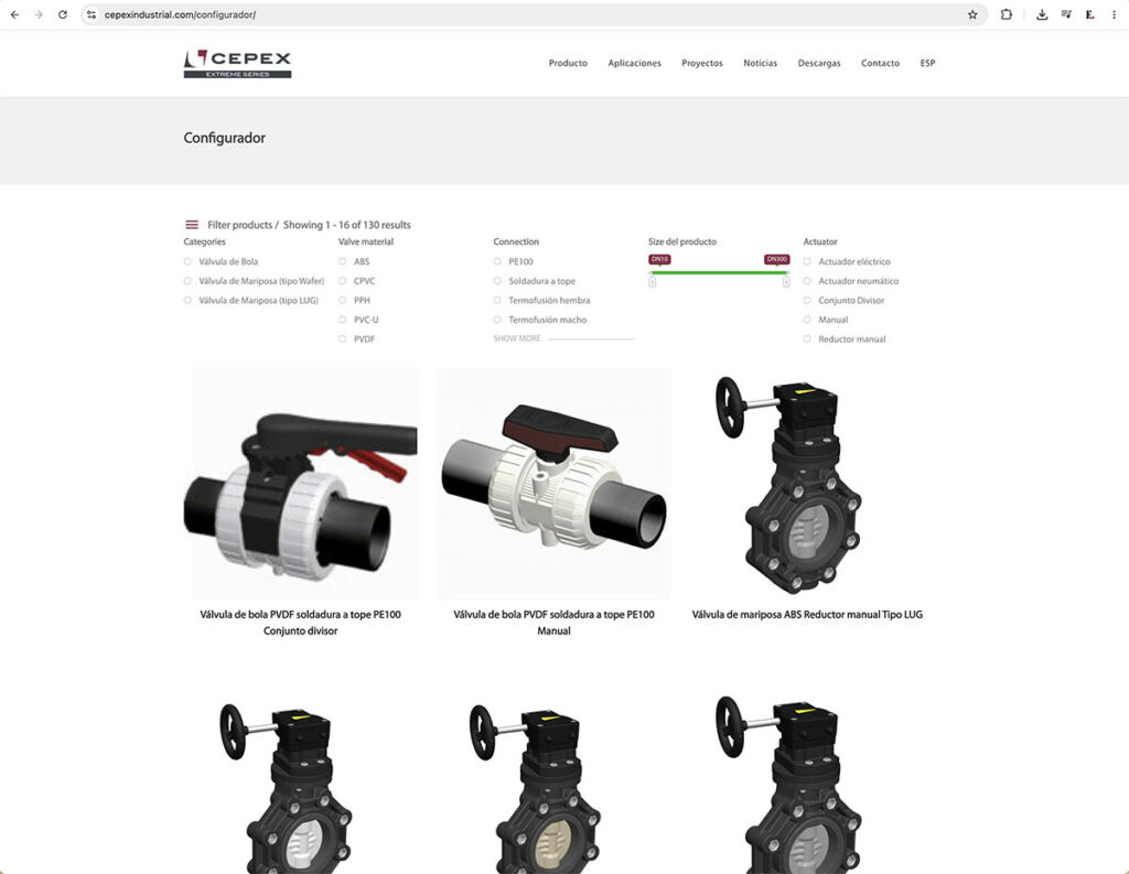 Configurador de productos - Cepex Industrial