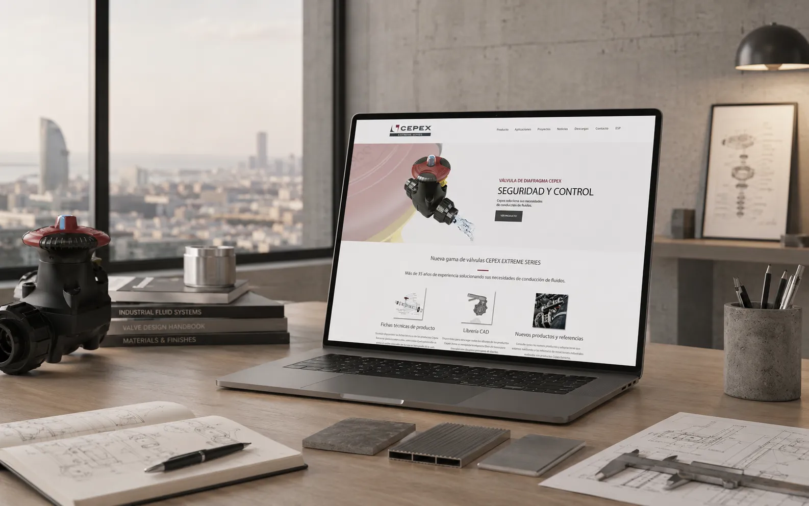 Diseño de la web industrial Cepex Extreme Series realizado por Effort